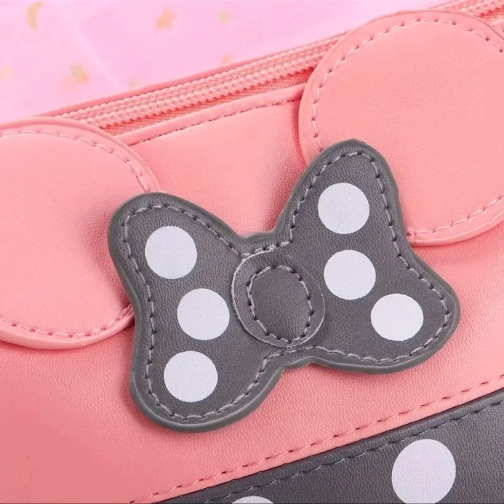 Pink Minnie Mouse Ear Inspired Cosmetic Bag